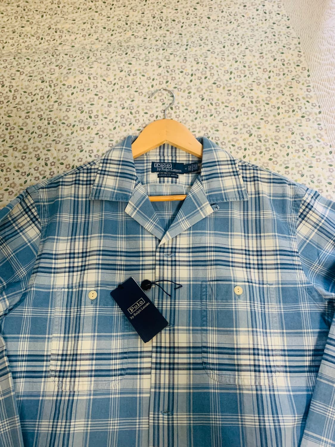 [M] 폴로 랄프로렌 클래식핏 인디고 플래드 캠프 셔츠 상품이미지2