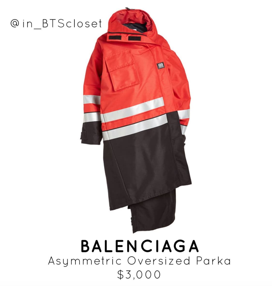 (제이홉 착용)발렌시아가 18F/W 비대칭 풀드 파카 자켓 40 정품 상품이미지7