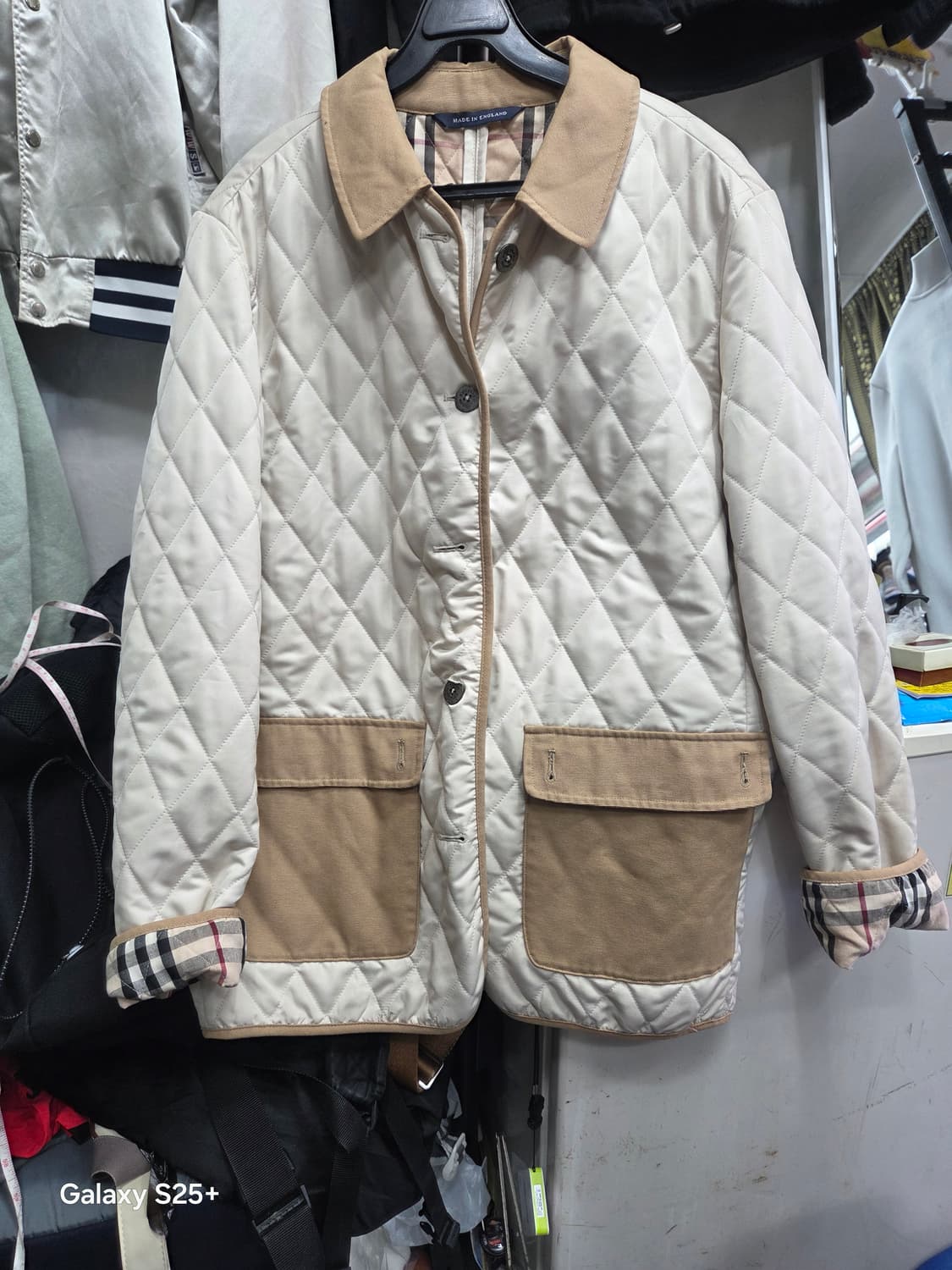 버버리  퀄팅자켓   아이보리 상품이미지1