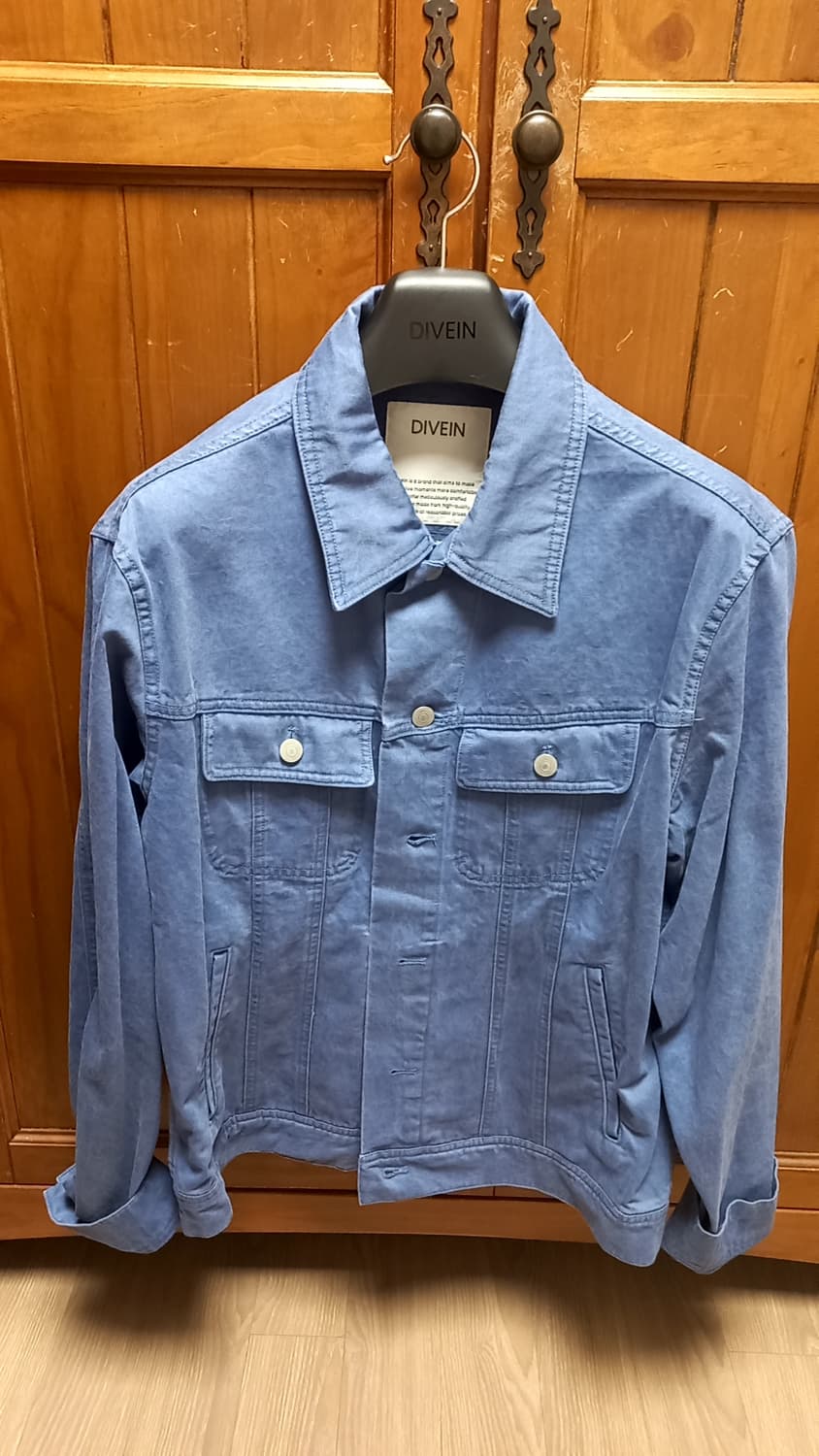 다이브인 divein TRUCKER JACKET 코튼 트러커 자켓 블루 상품이미지1
