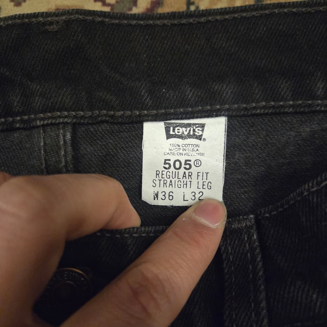 90s 리바이스 505 블랙진 흑청 made in usa 상품이미지3