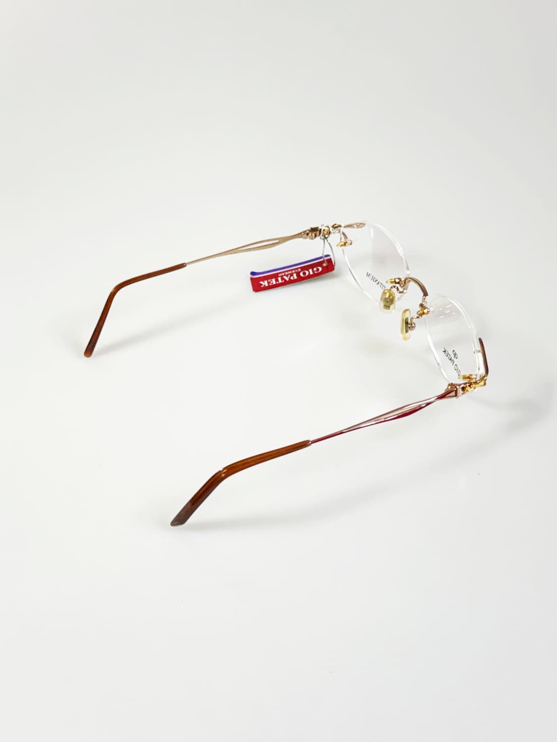 GIO PATEK 골드 티타늄 오벌 무테 빈티지 안경 상품이미지4