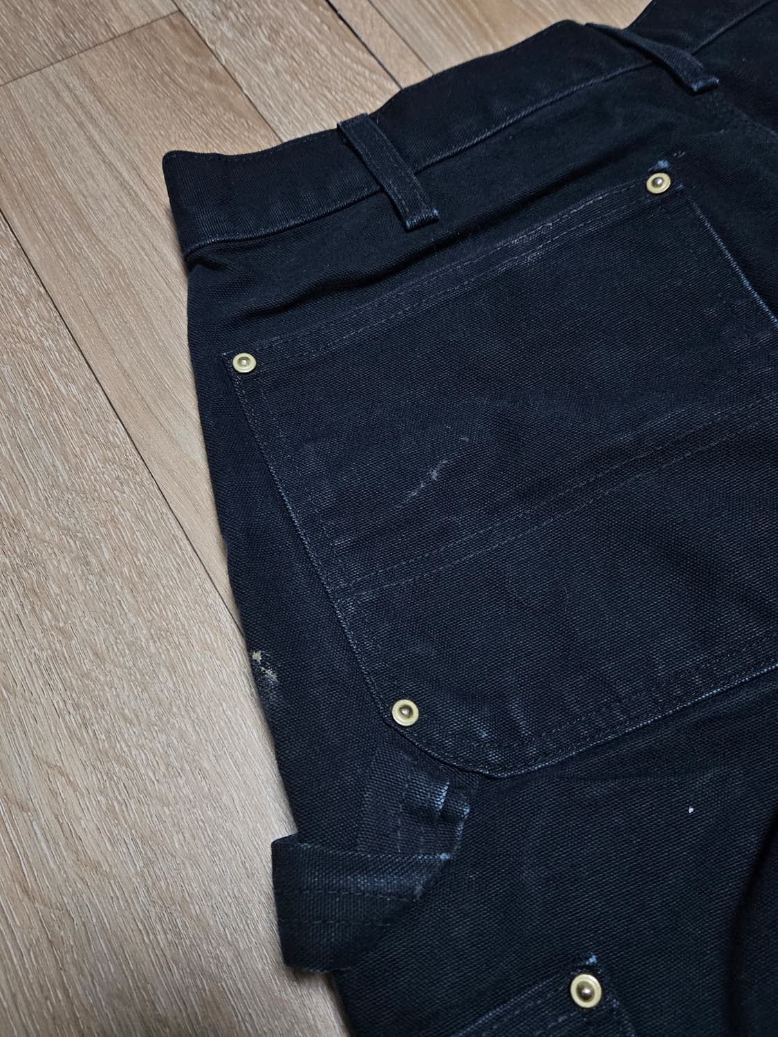 칼하트 더블니 블랙 B01 BLK 32/32 USA 상품이미지6