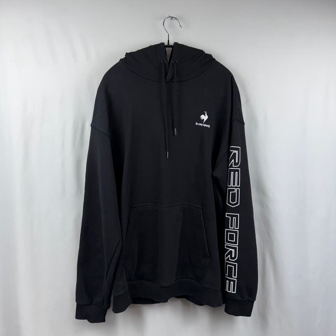(100) 르꼬끄 레드포스 프린팅 후드 티 블랙 상품이미지2
