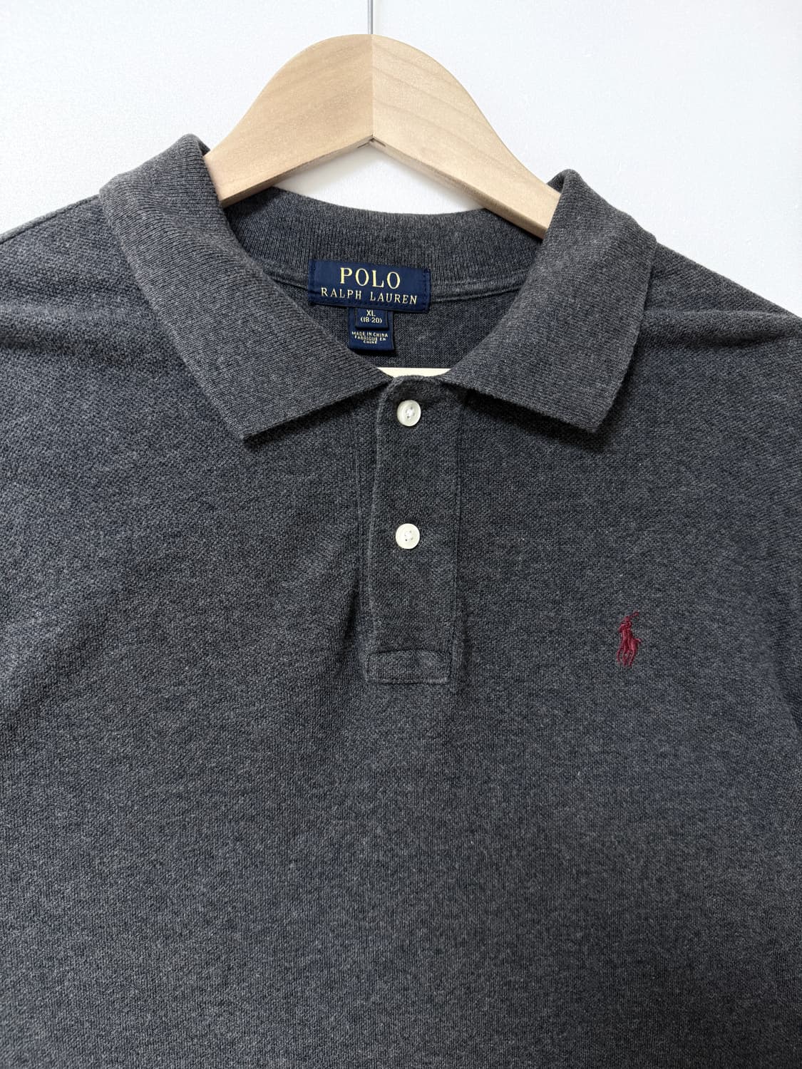 🧡 Ralph Lauren 랄프로렌 긴팔 카라티 그레이 클래식핏 XL  상품이미지2