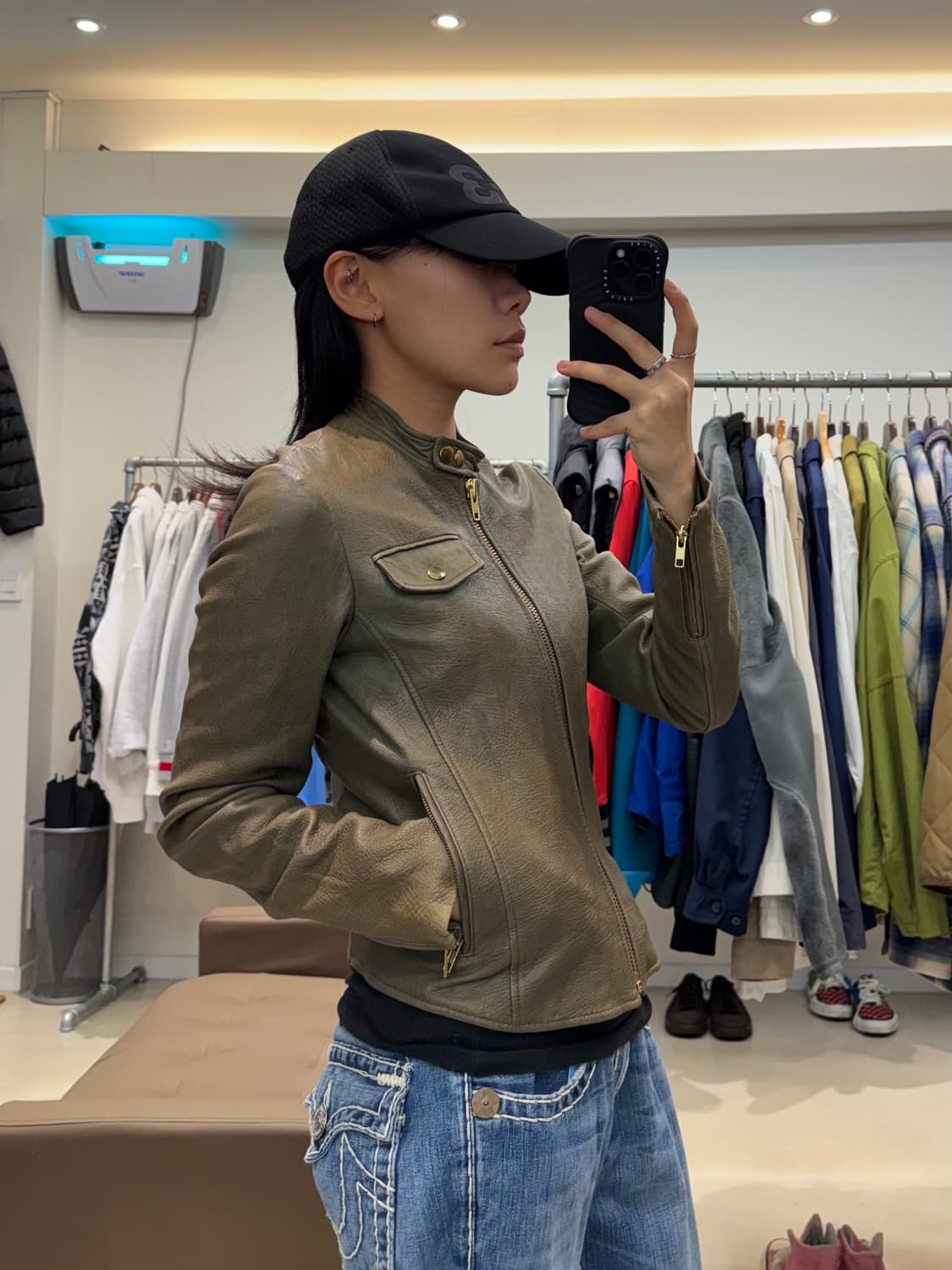 띠어리 램스킨 라이더 자켓 상품이미지8