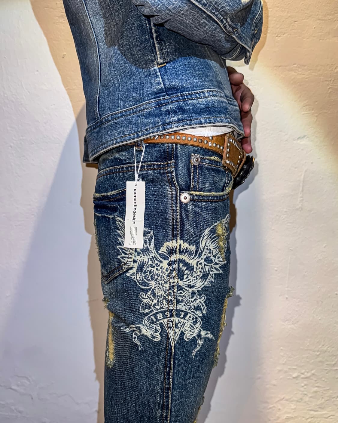 semantic design – Eagle Printed Boot-cut 상품이미지3