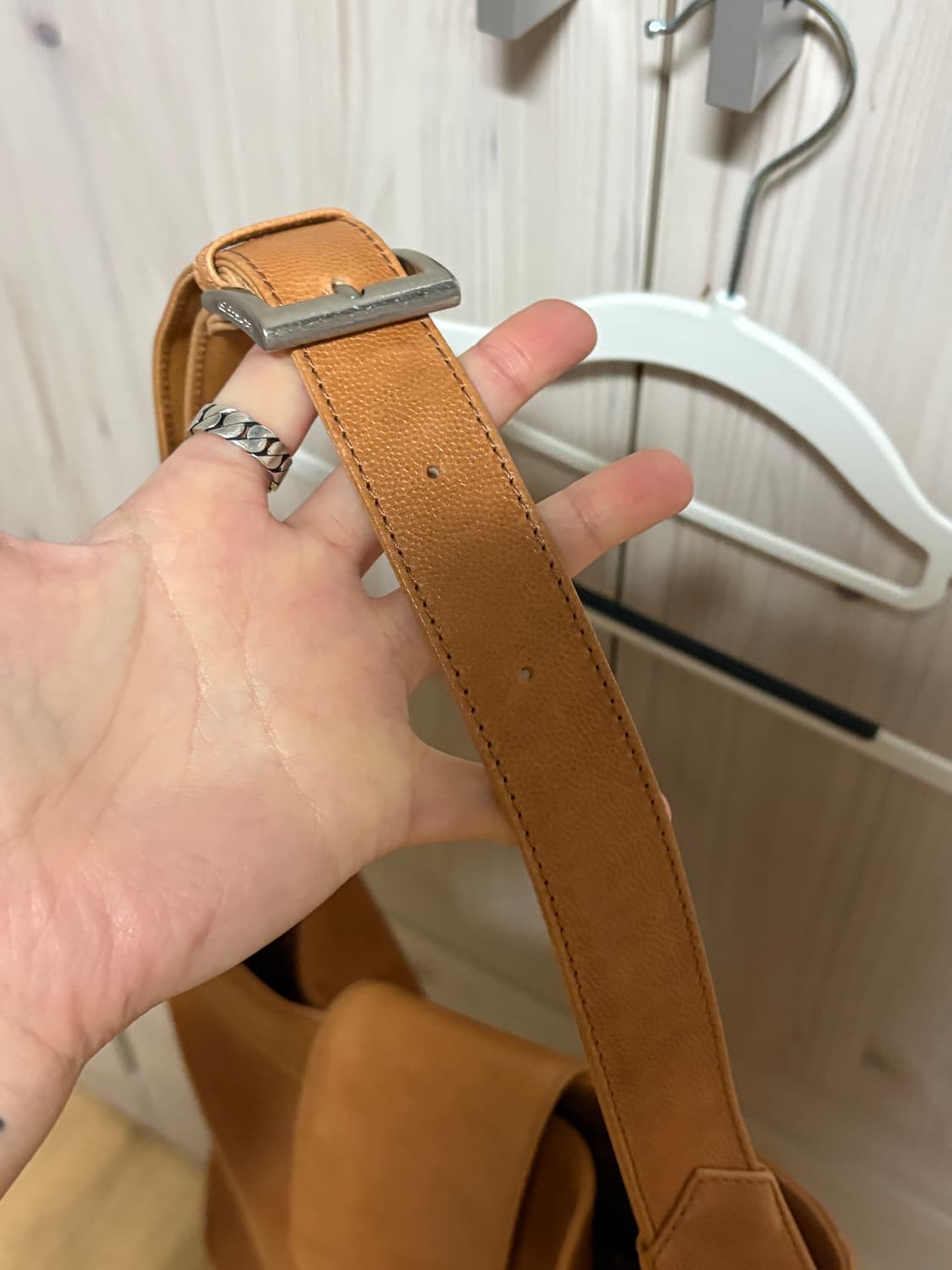 미닛뮤트 바톤백 라지사이즈 카멜색상  상품이미지6