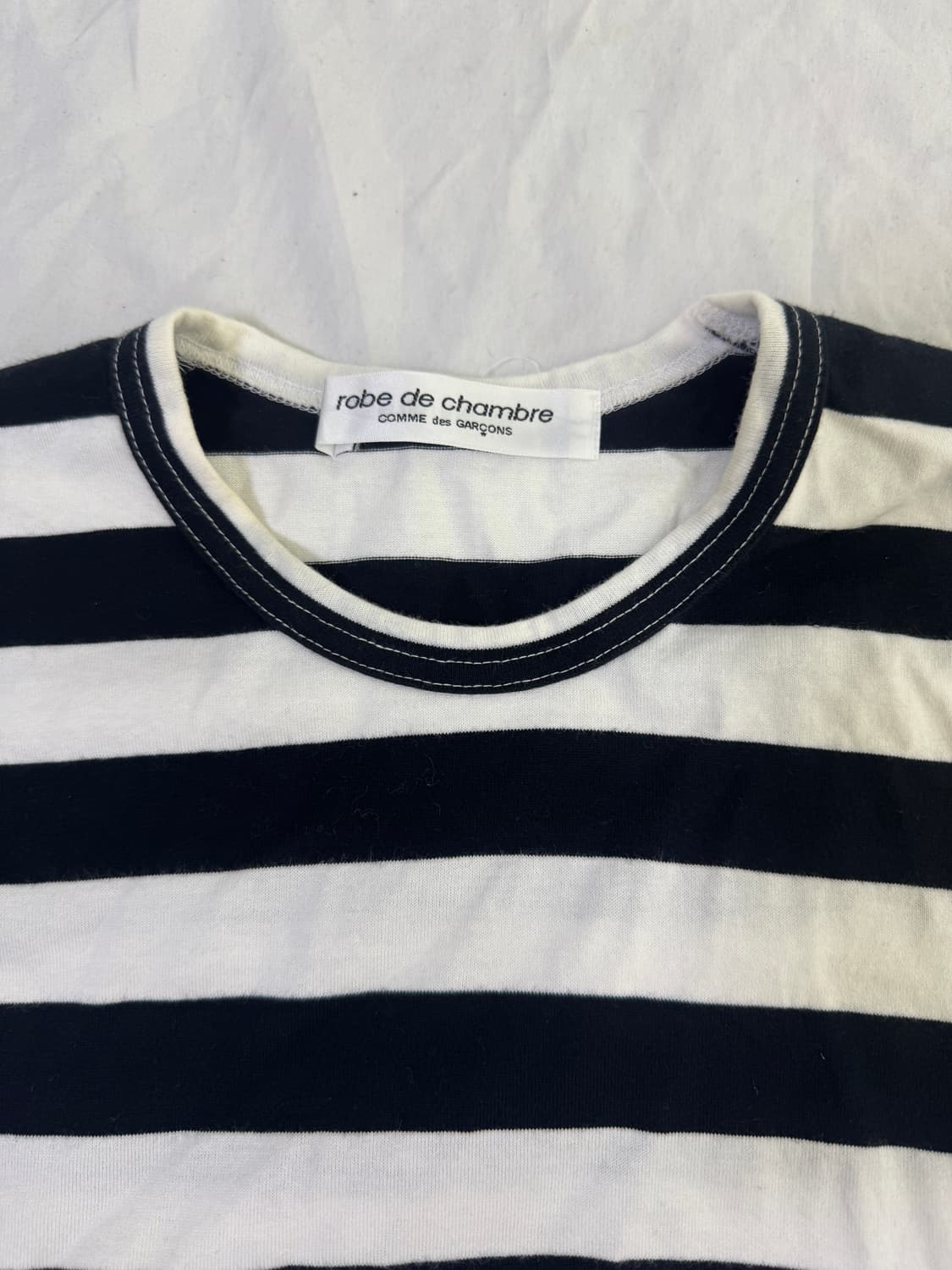 AD2003 꼼데가르송 컷아웃 스트라이프 티셔츠 상품이미지7