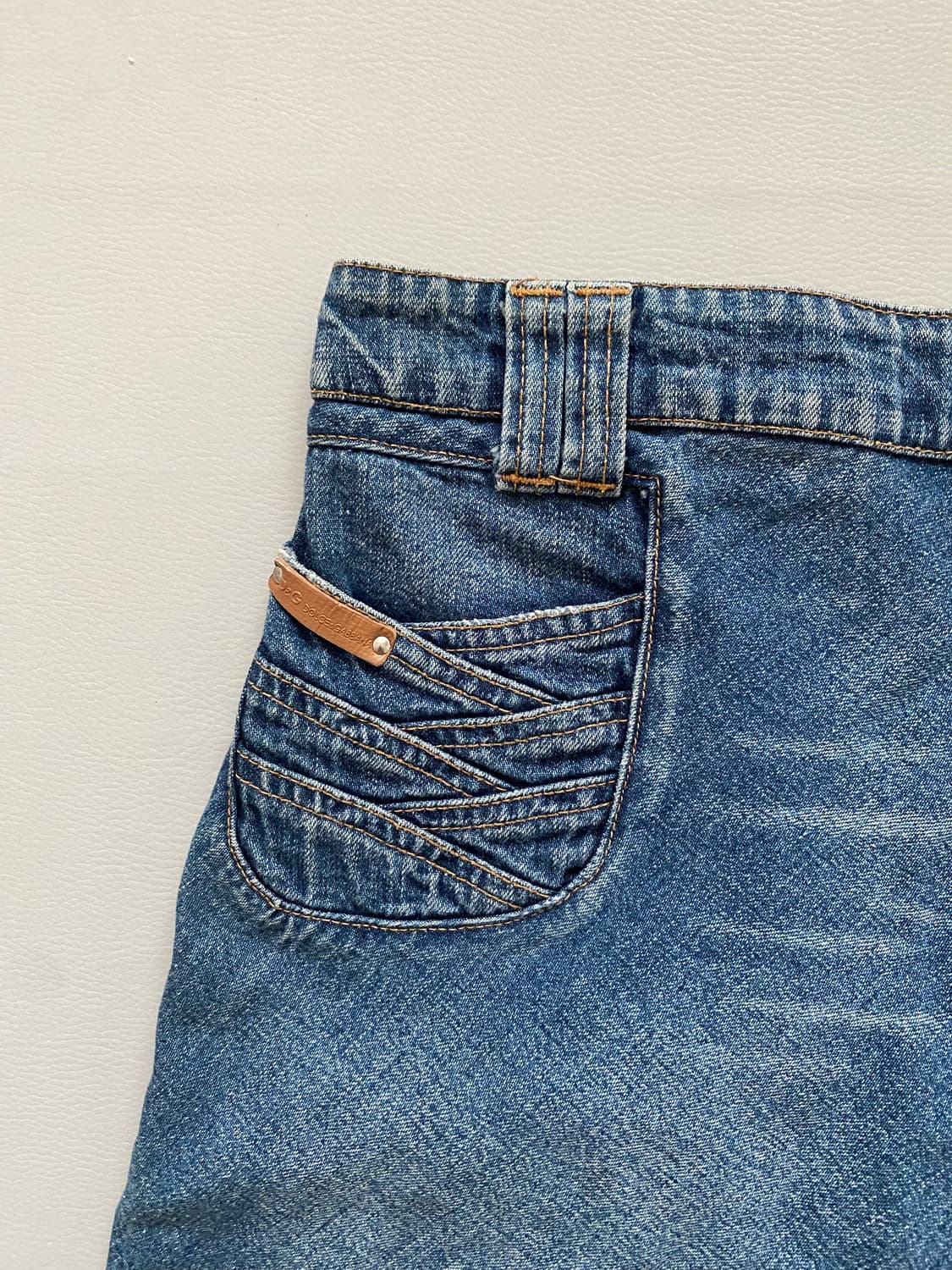 [돌체앤가바나(D&G)] 정품 빈티지 데님 미니스커트 26 상품이미지8