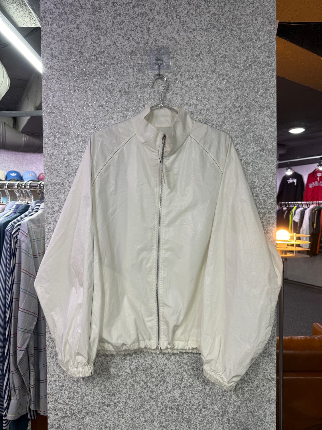 마뗑킴 윈드브레이커 집업 자켓 화이트 B4706 상품이미지2