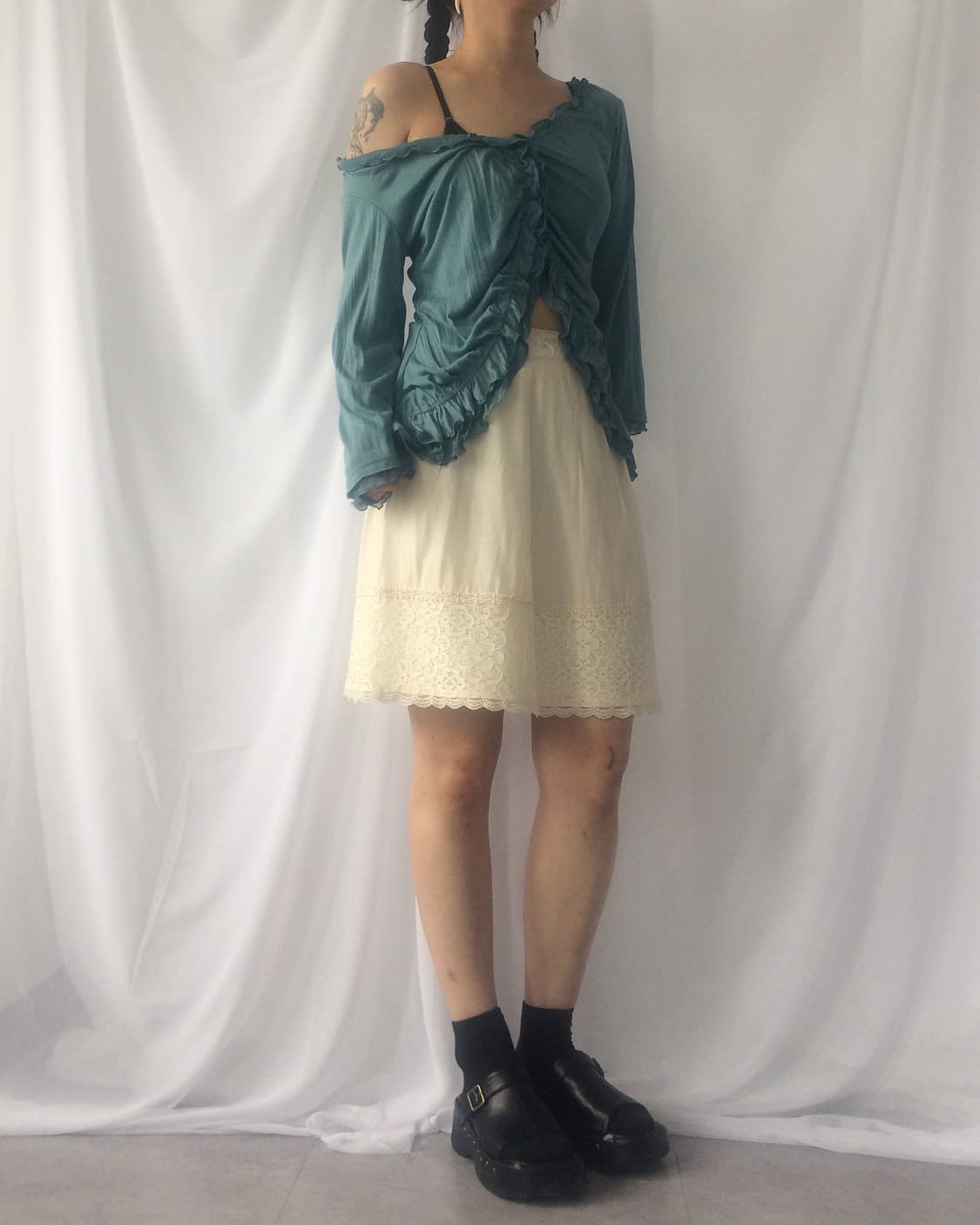 Frill shirring cardigan 상품이미지10