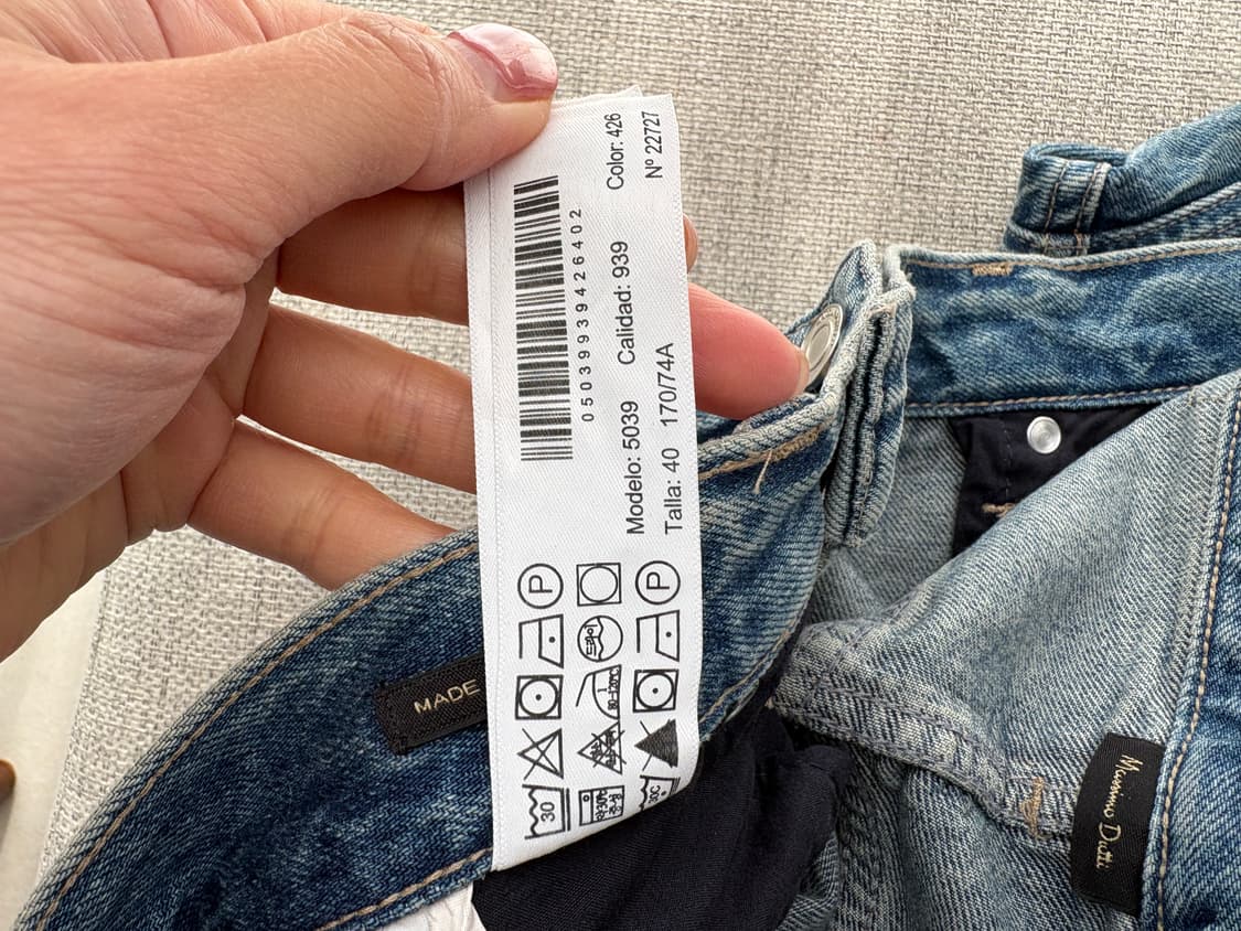 Massimo Dutti 남성 워싱 데님 상품이미지6