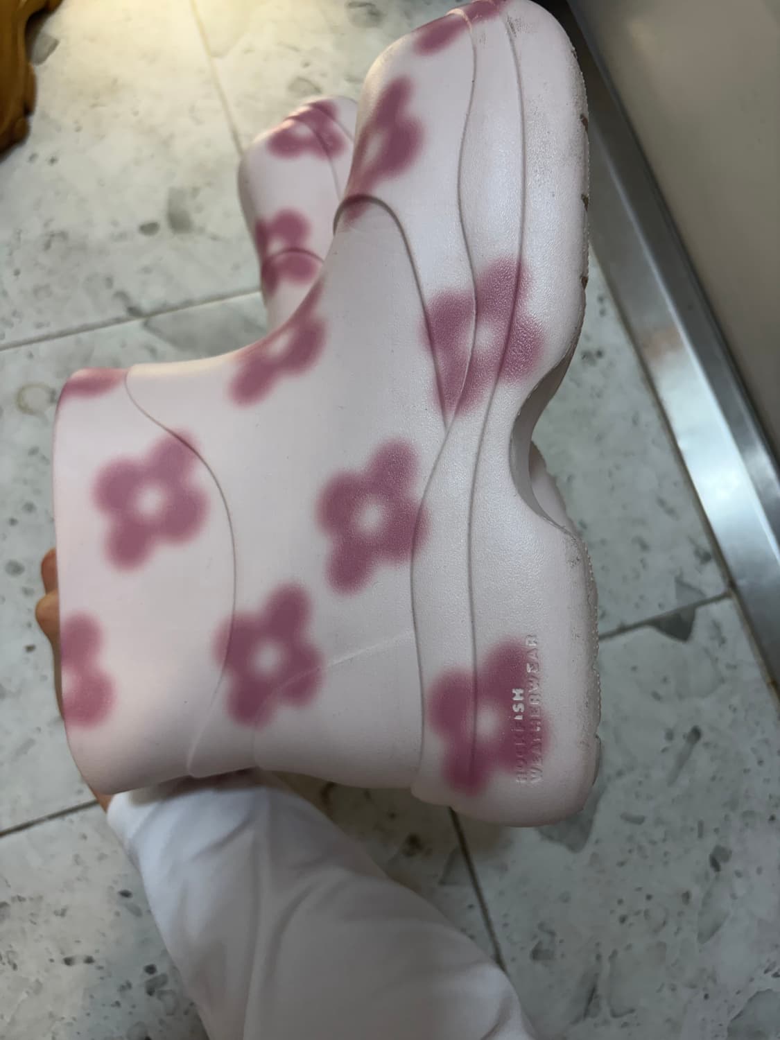 락피쉬X민주킴 콜라보 레인부츠 핑크 250 상품이미지7