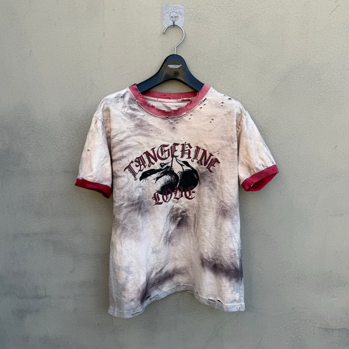 Vintage bleach faded Chicago 링거 반팔티 상품이미지1