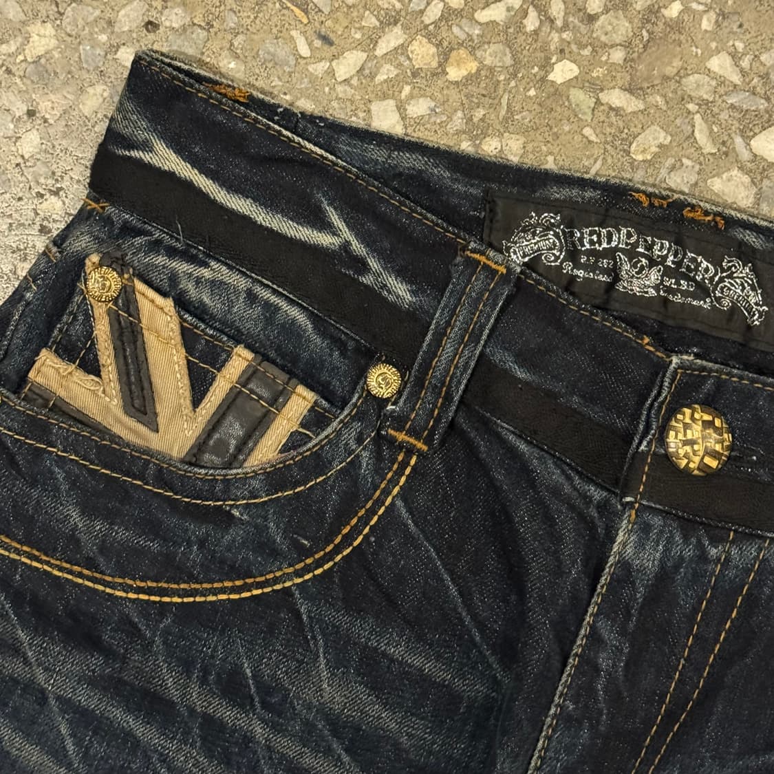 레드 페퍼 빈티지 펑크 데님팬츠 상품이미지5