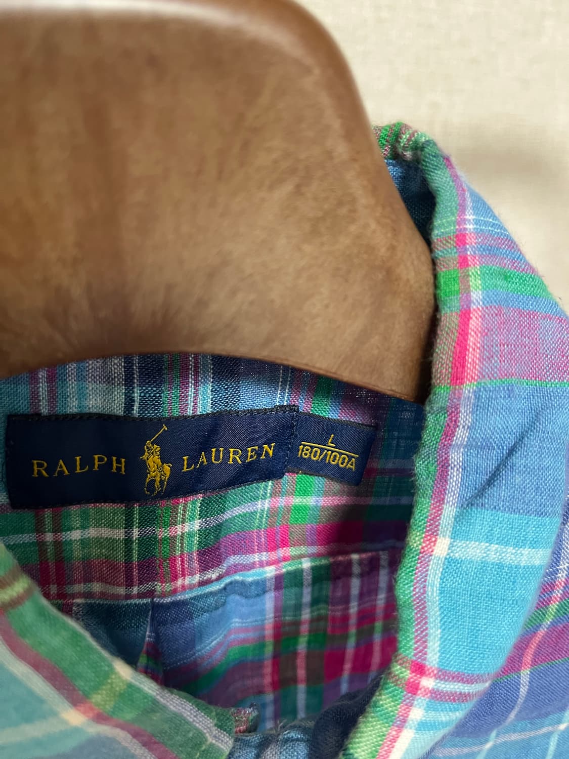 폴로 리넨 체크 셔츠 상품이미지2