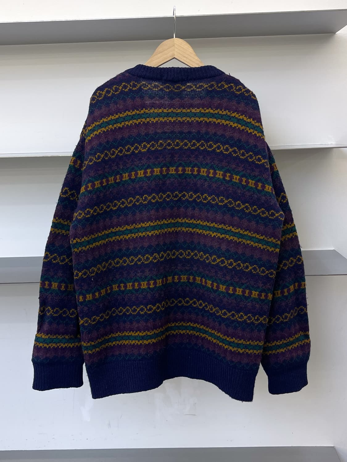 버버리 90s UK 페어아일 울 가디건 상품이미지3