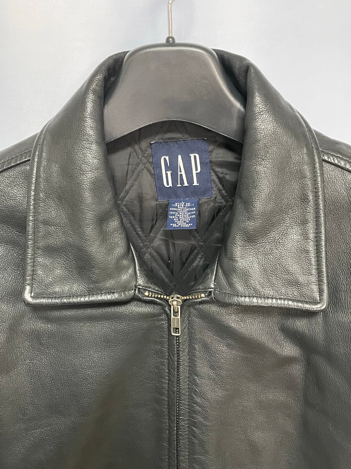 [D.O Archives] 90s 올드갭 레더 싱글 라이더자켓 블랙(L) 상품이미지3