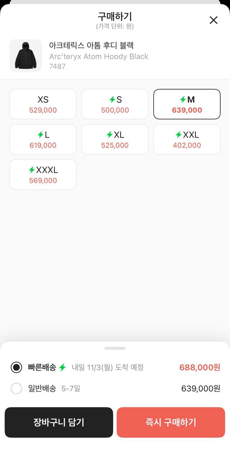 아크테릭스 아톰 후디 블랙  상품이미지3