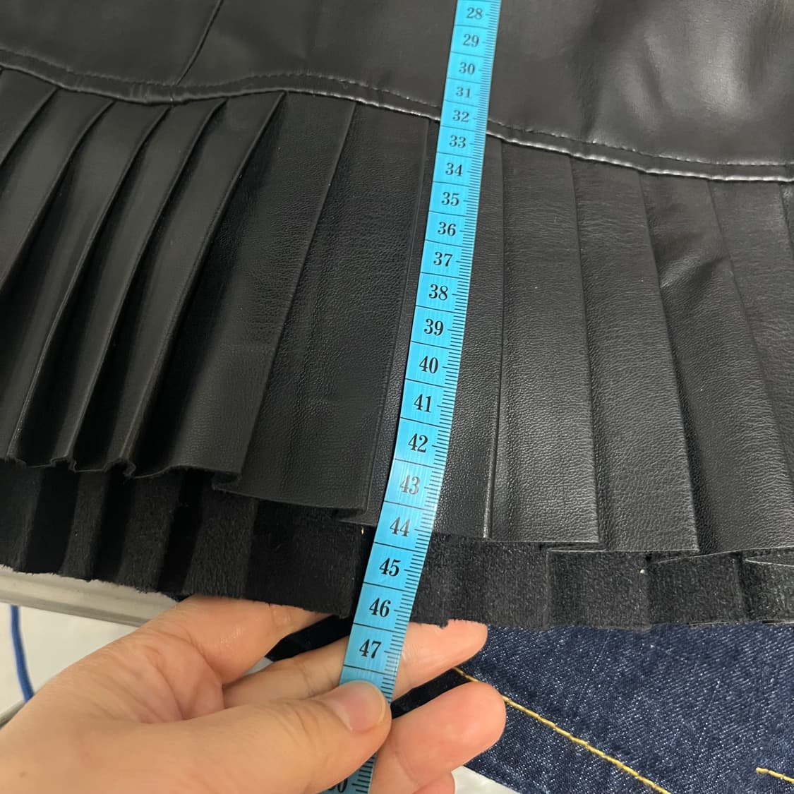 자라 zara 벨티드 레자 플리츠 스커트 상품이미지5