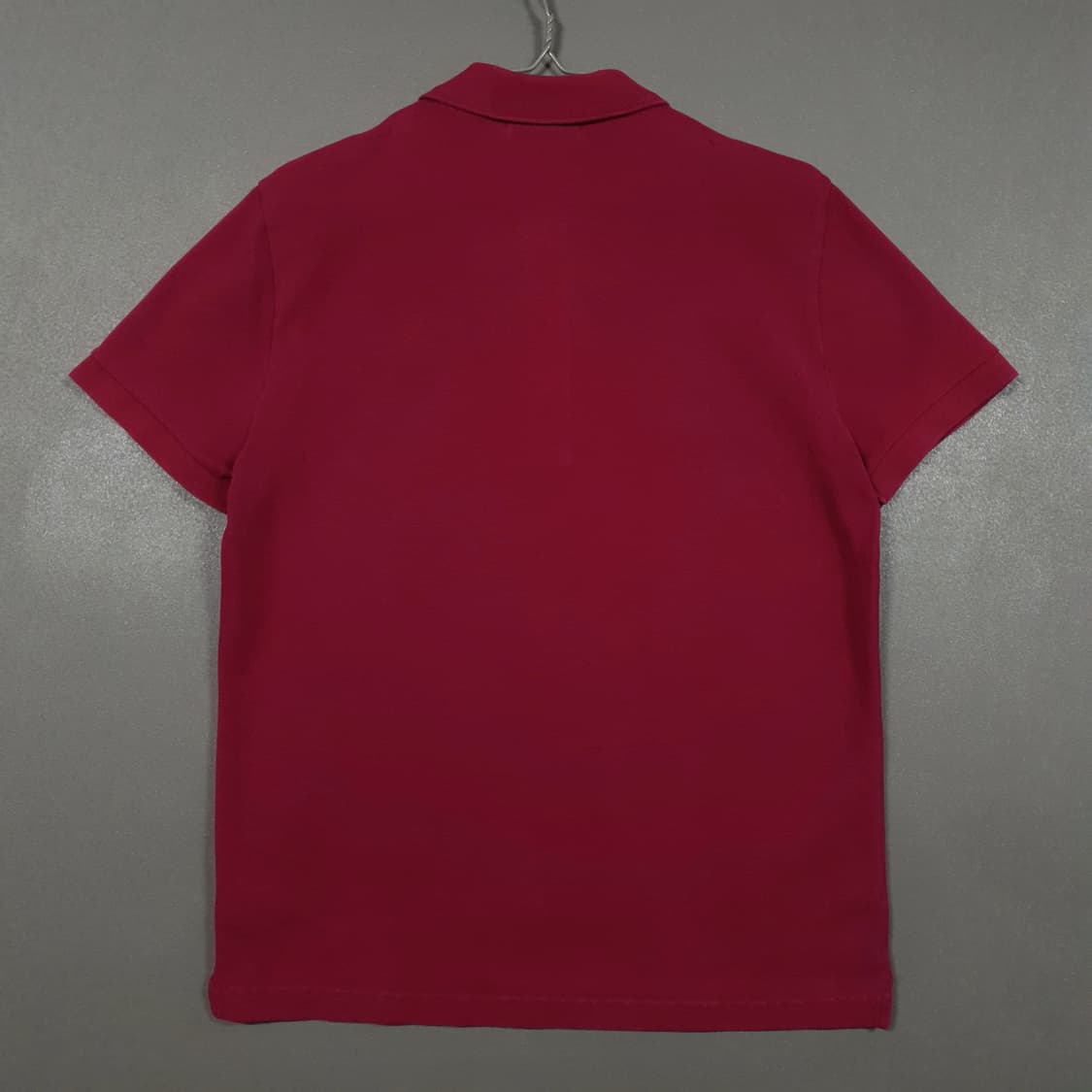 100) 라코스테 신형 크록 반팔 스트레치 폴로 셔츠 반팔 카라티 버건디 상품이미지9