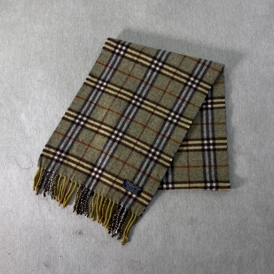 버버리 노바체크 캐시미어 그린 머플러 상품이미지1