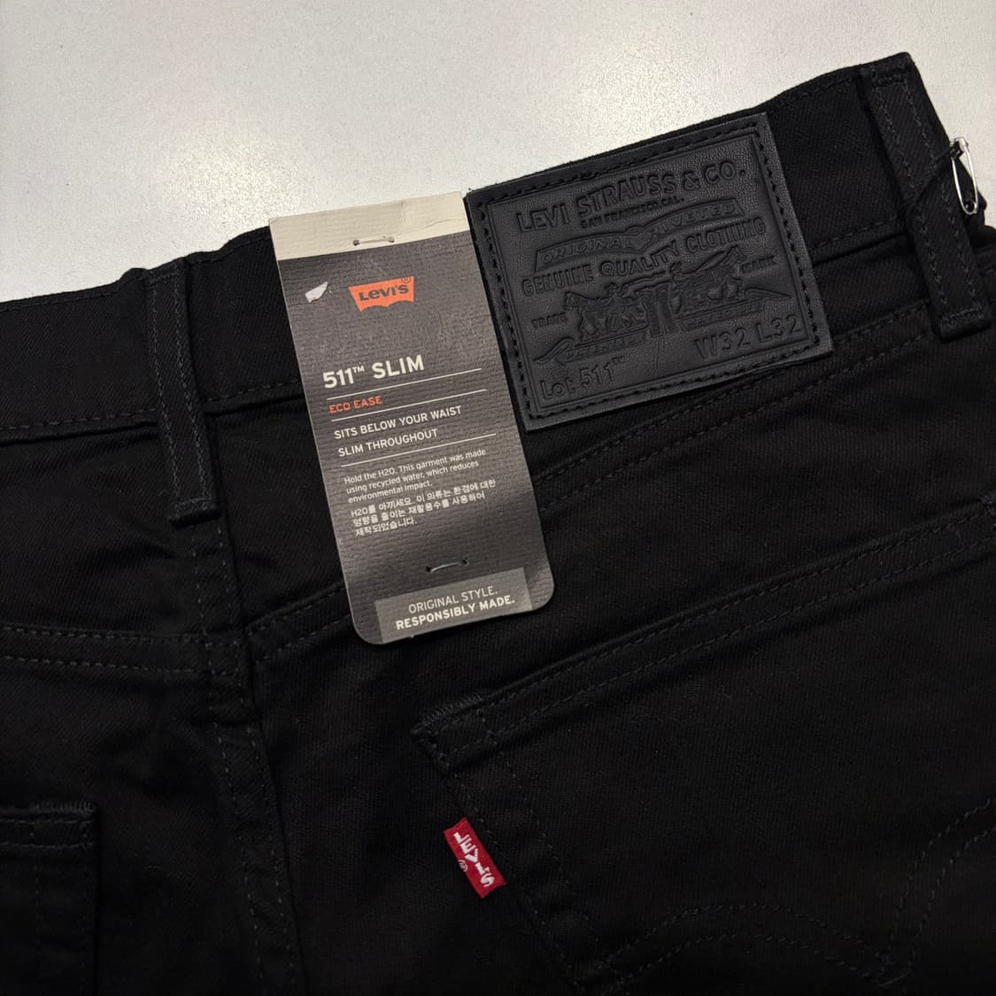 [32] 리바이스 511 슬림핏 블랙진 데님 팬츠 D424 상품이미지4