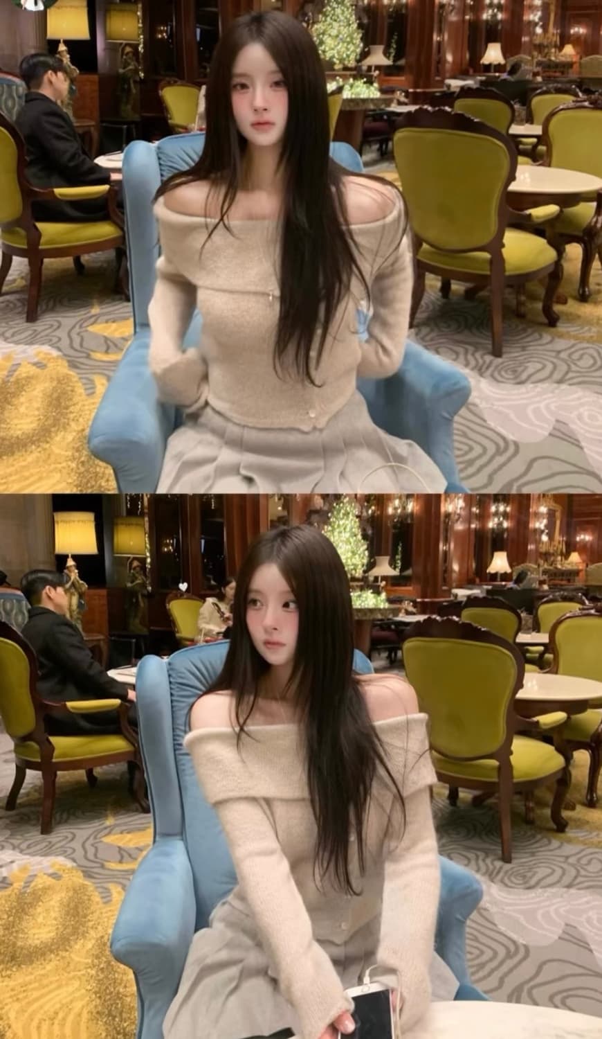 (새상품)누아누아 모헤어 엘라 오프니트 상품이미지1