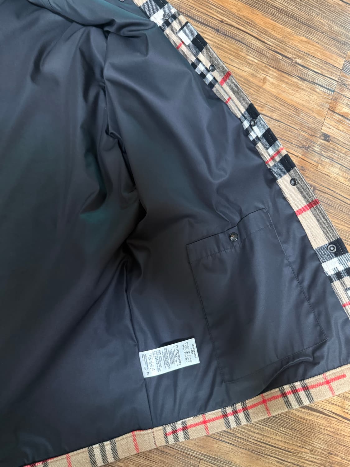 버버리 패치워크 울 오버셔츠 자켓 상품이미지5