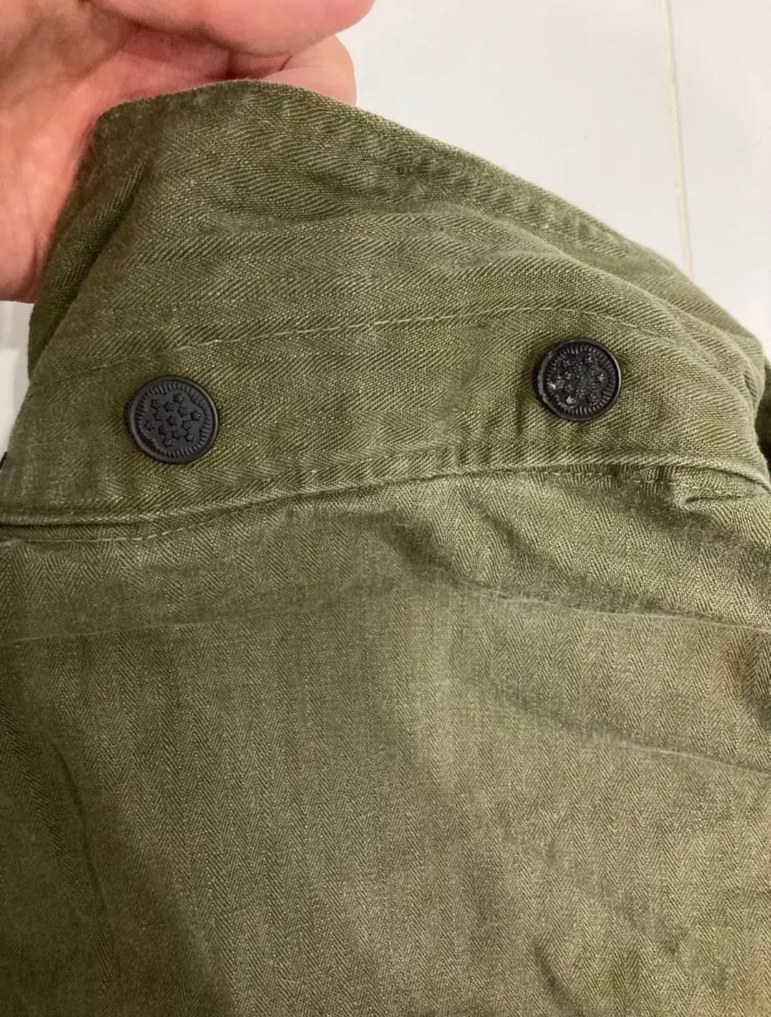 오리지널 WW2 US Army 13star hbt커버올 상품이미지3