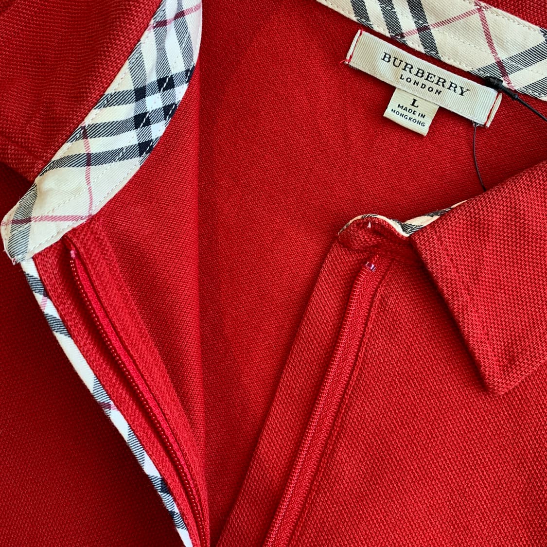 버버리 BURBERRY 7부 롤업 소매 카라티 1689 상품이미지5