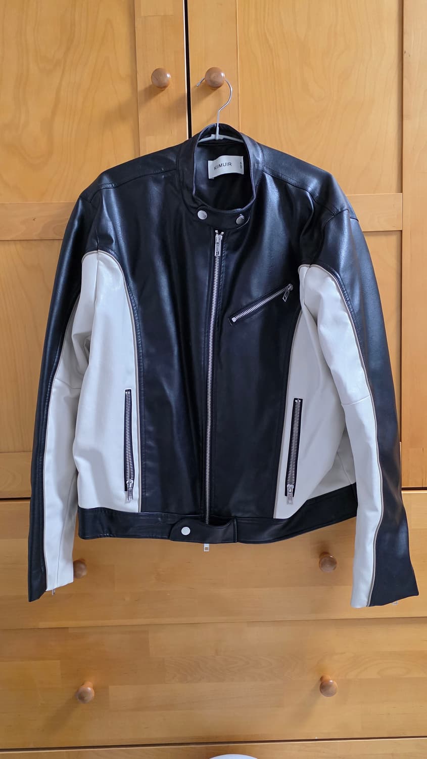 키뮤어 비건 레더 바이커 자켓 상품이미지1