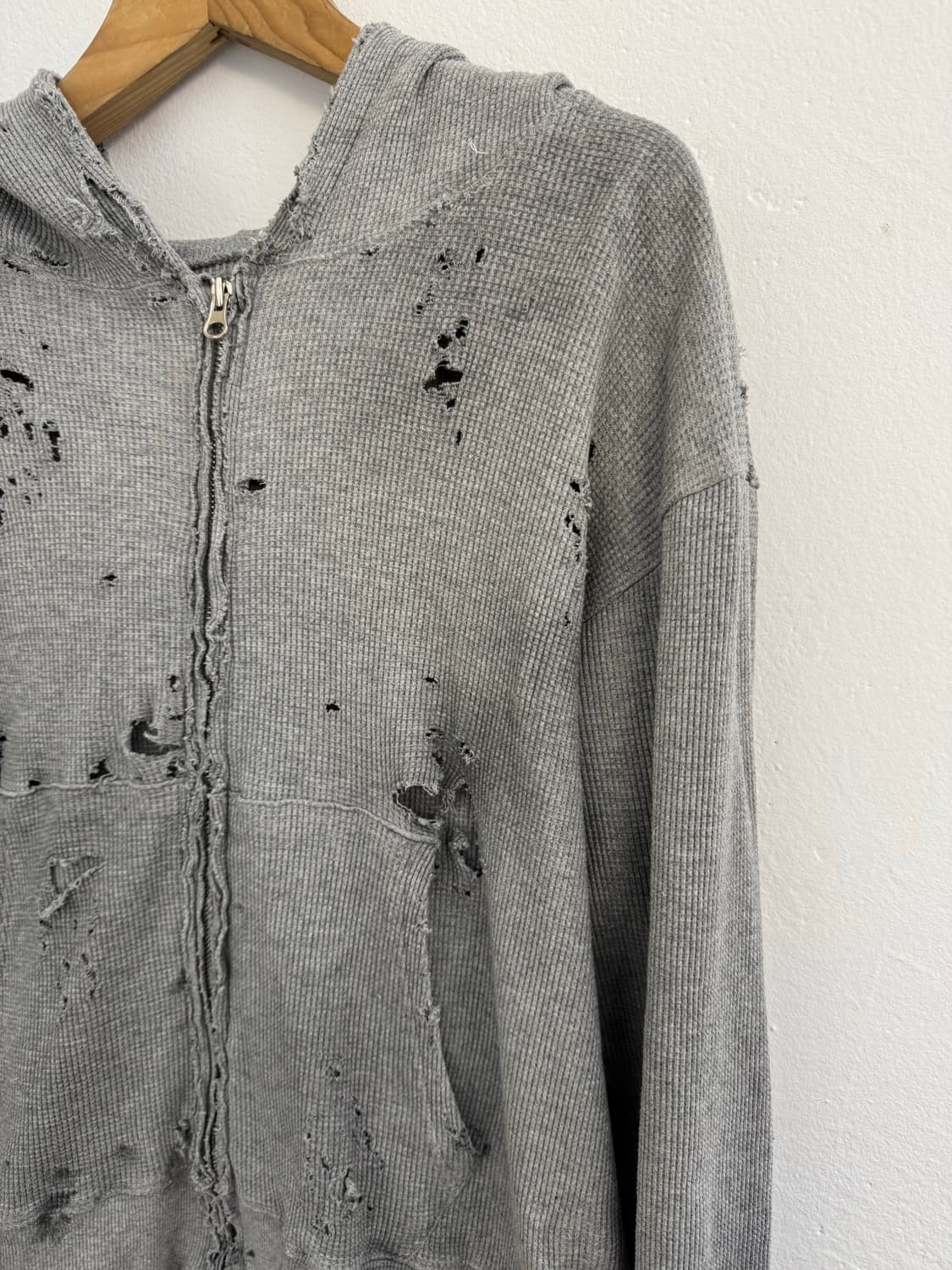 빈티지 커스텀 와플 후드집업 상품이미지3