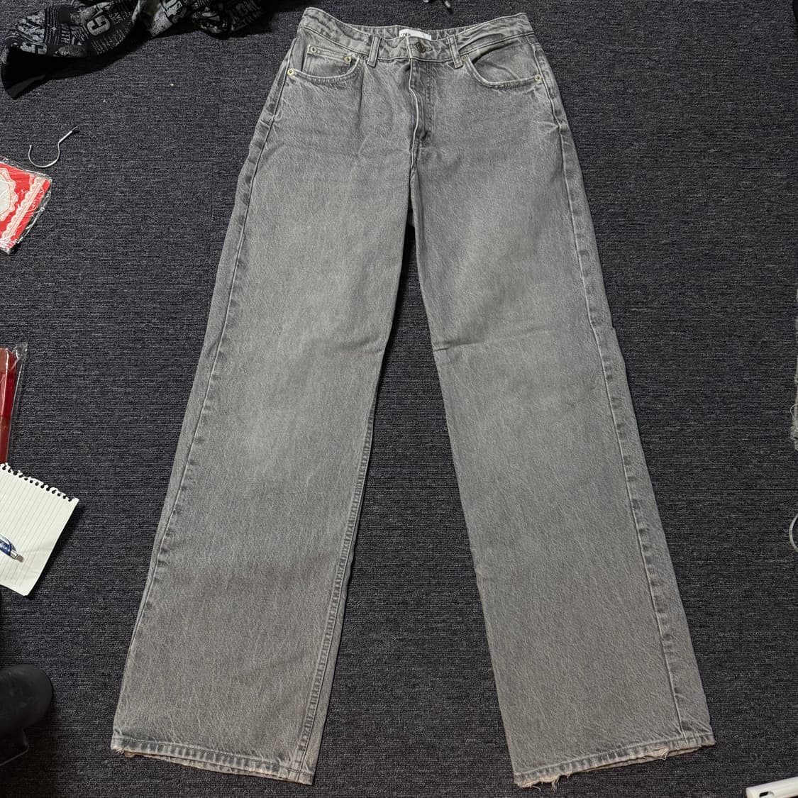 ZARA 자라 와이드 팬츠 그레이 상품이미지1