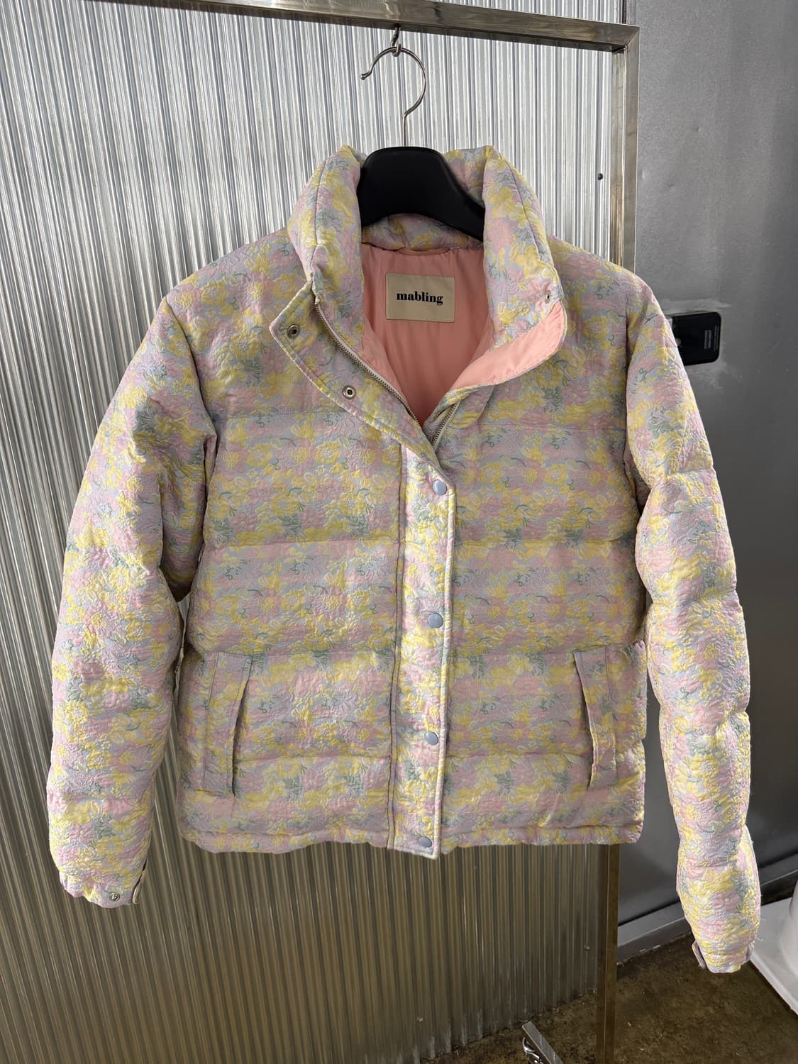 마블링 자카드 다운 패딩 상품이미지2