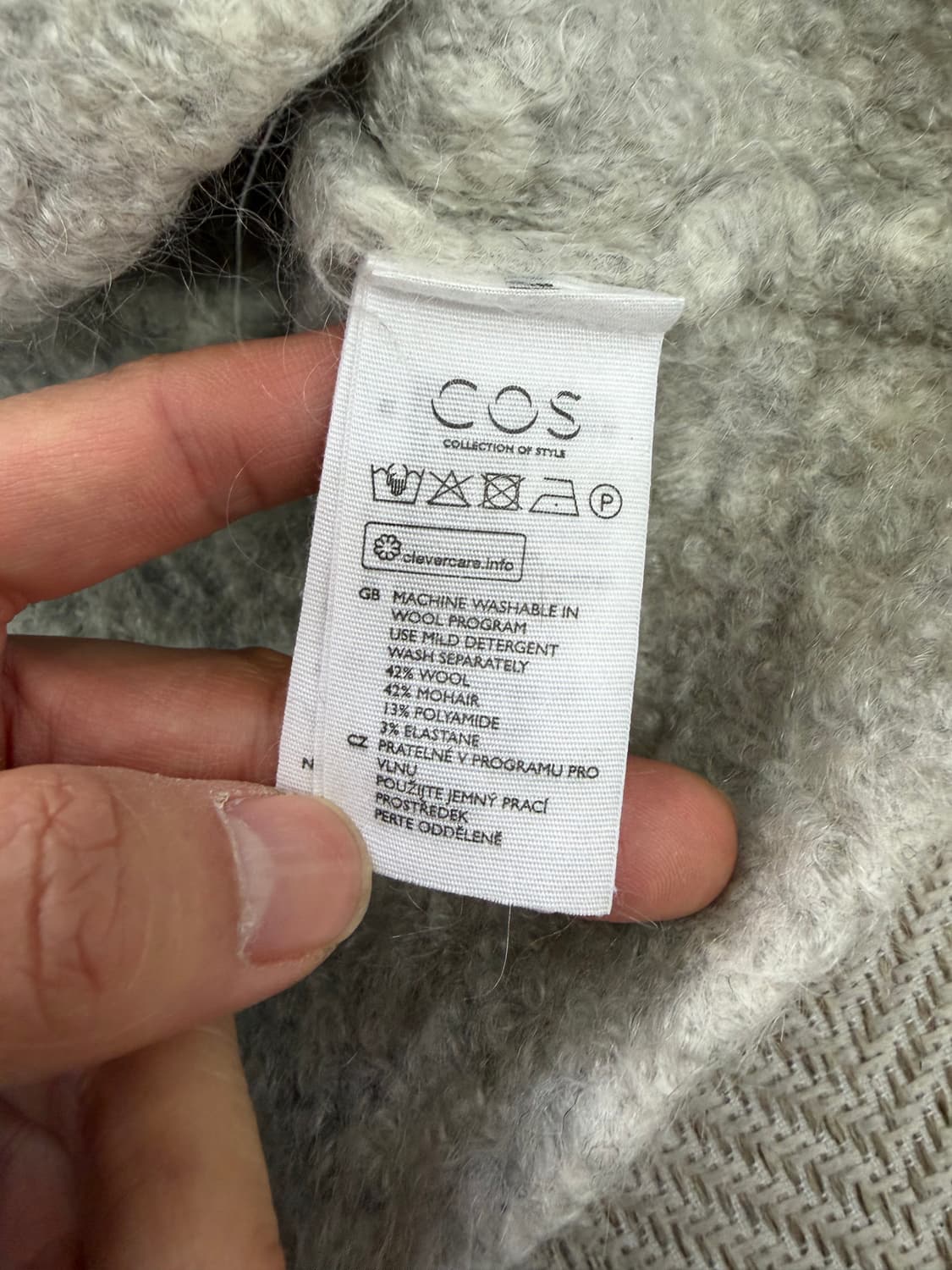 정품) COS 코스 그레이 니트 M 상품이미지6
