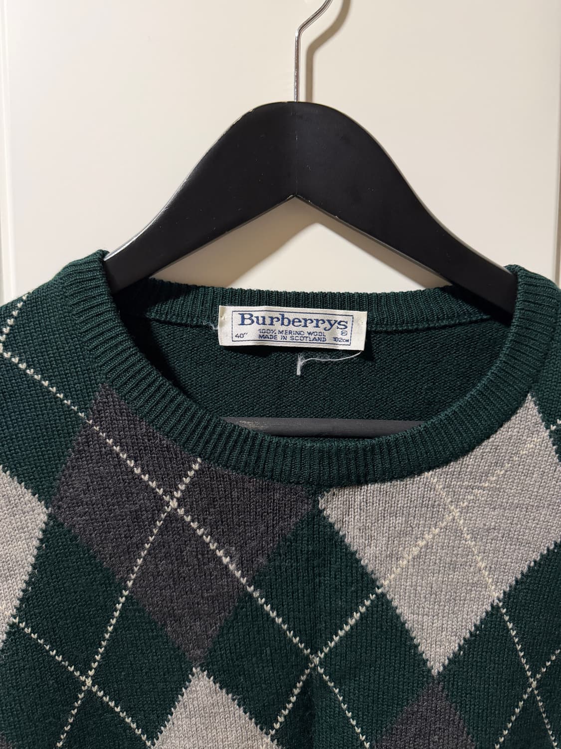 버버리 빈티지 아가일 니트 그린  상품이미지2