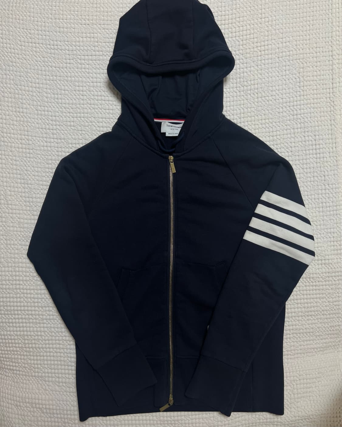 (정품) 톰브라운 네이비 금장 후드집업 3사이즈 상품이미지1