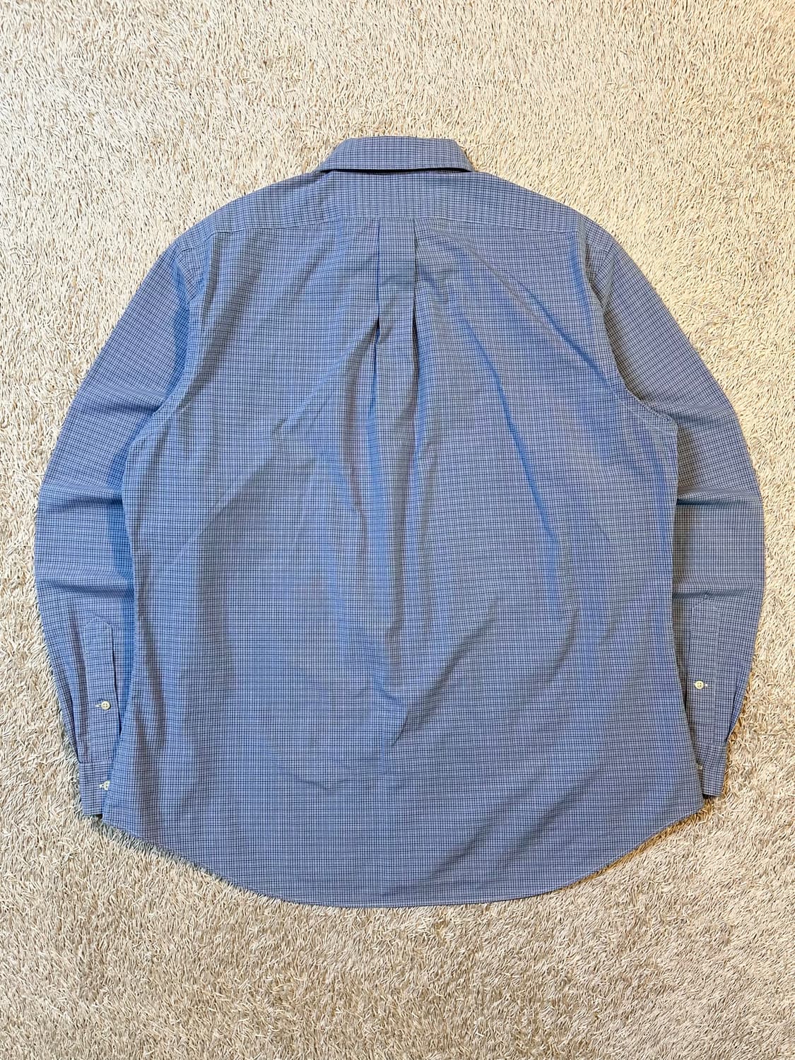 폴로 랄프로렌 신형 커스텀핏 네이비포니 코튼 체크셔츠 상품이미지3