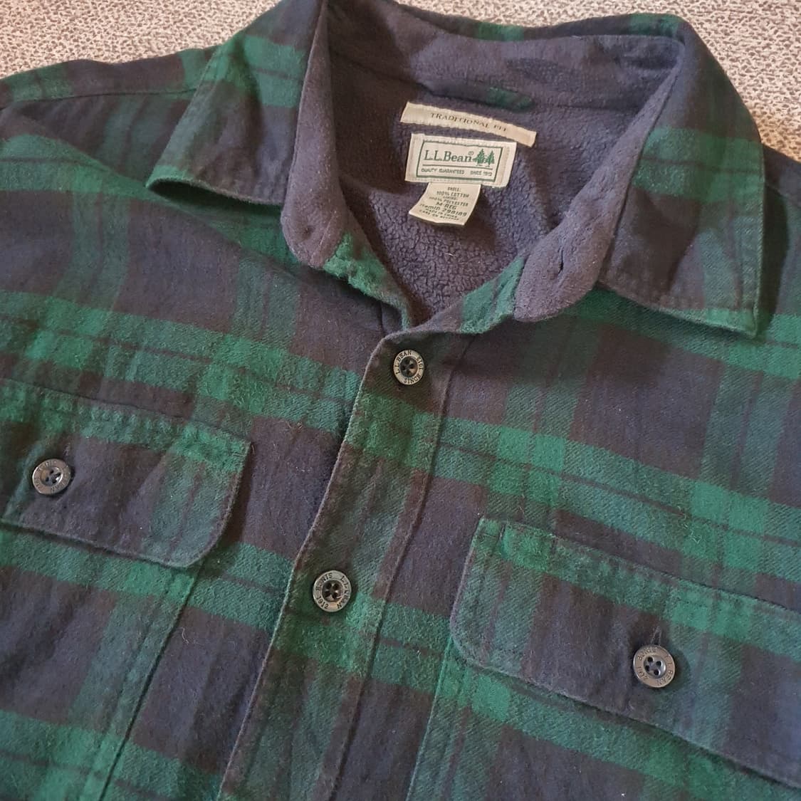 90s엘엘빈 플리스 안감 플란넬 셔츠 자켓 no.55 상품이미지3