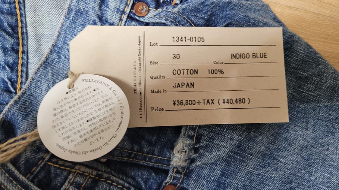 풀카운트(FULL COUNT) - 0105 다트포드 30 사이즈 상품이미지3