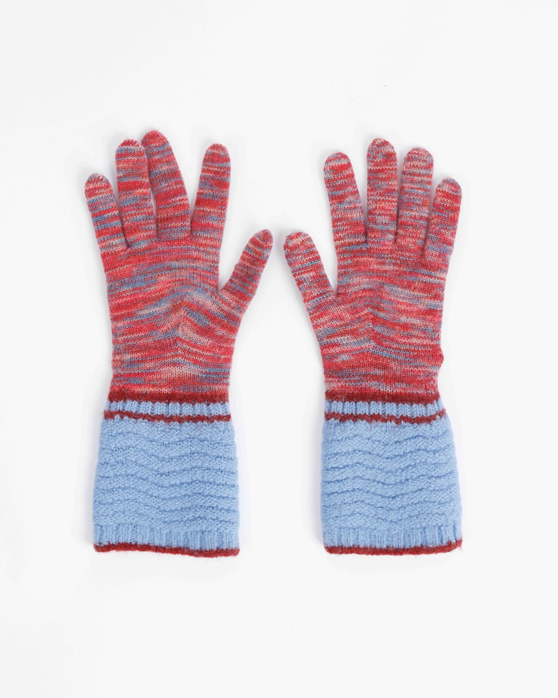 [Vivienne Westwood] 울 니트 장갑(Red&SkyBlue) 상품이미지3