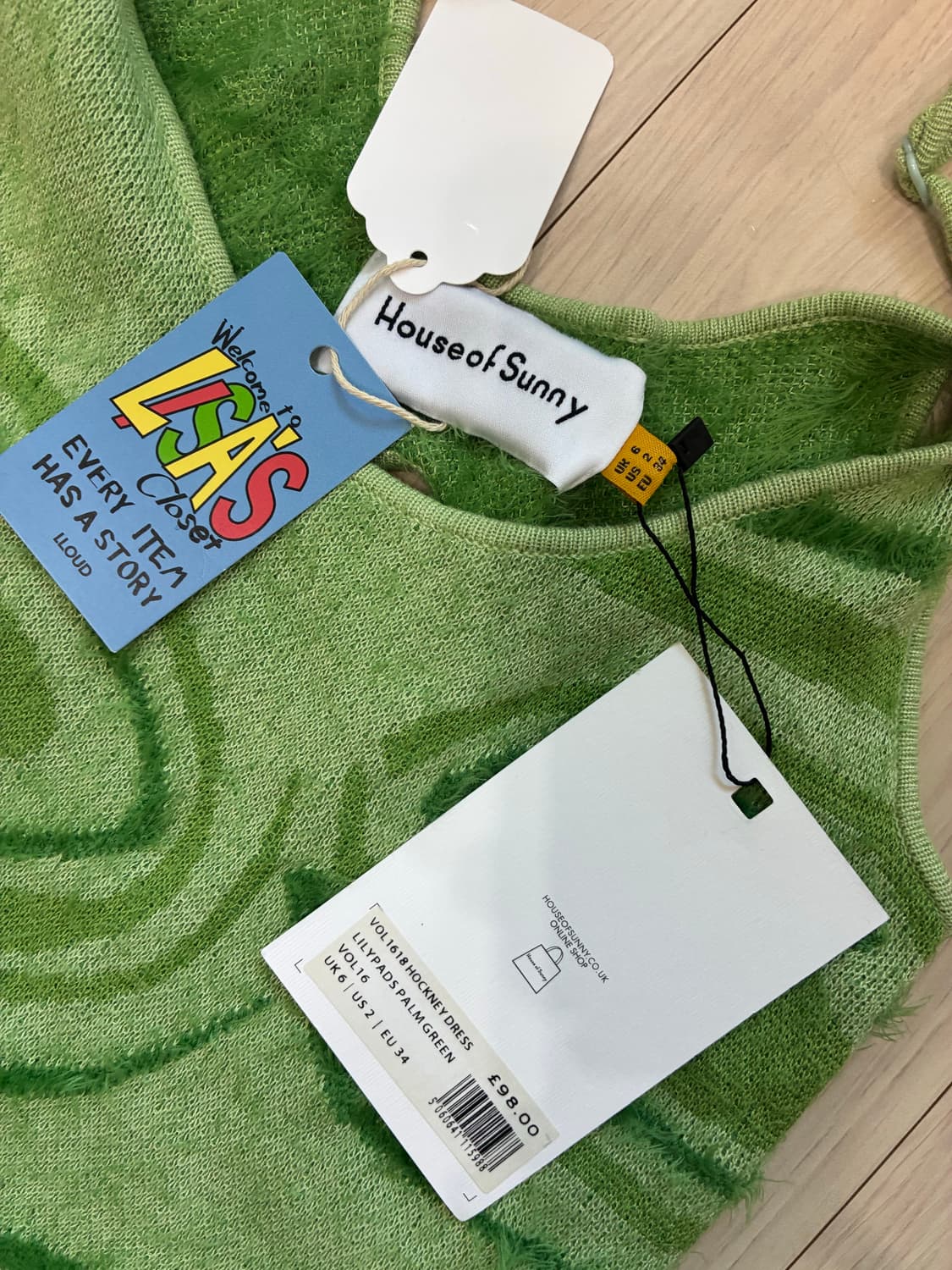 (🖤🩷블핑 리사 클로짓 아이템 새제품) 하우스오브써니 호크니드레스 상품이미지1