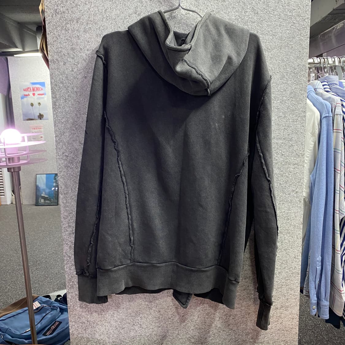 캘빈클라인 암로고 디트로이드 사선 워시드 후드집업 B4563 상품이미지4