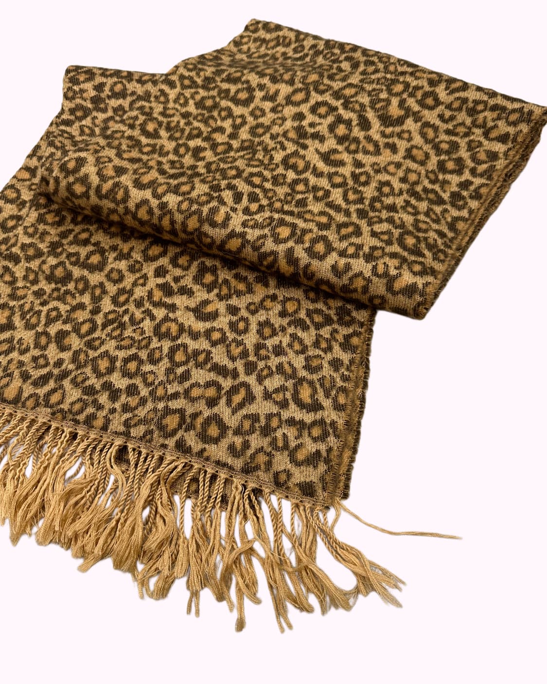 leopard pattern fringe muffler 상품이미지2