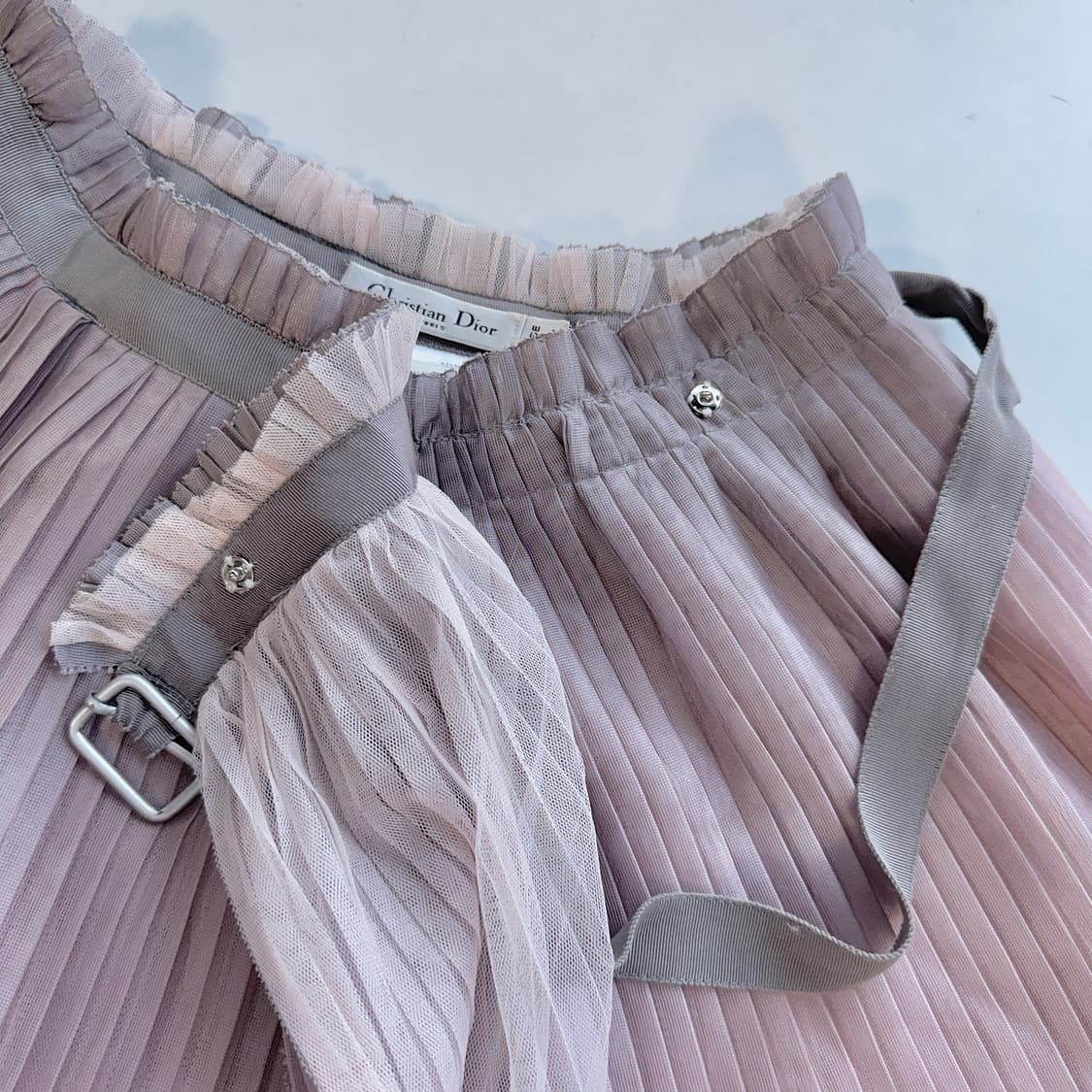 크리스챤디올 플리츠 옴브레 튤 스커트 상품이미지3