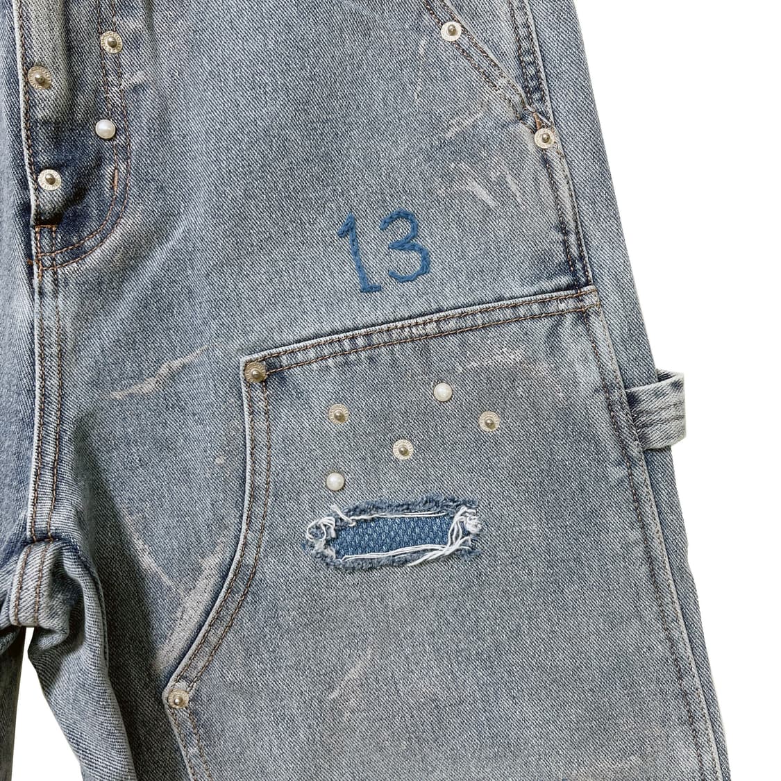 RESURRECITON 13 레저렉션13 더블니 데님팬츠 (M) 상품이미지5