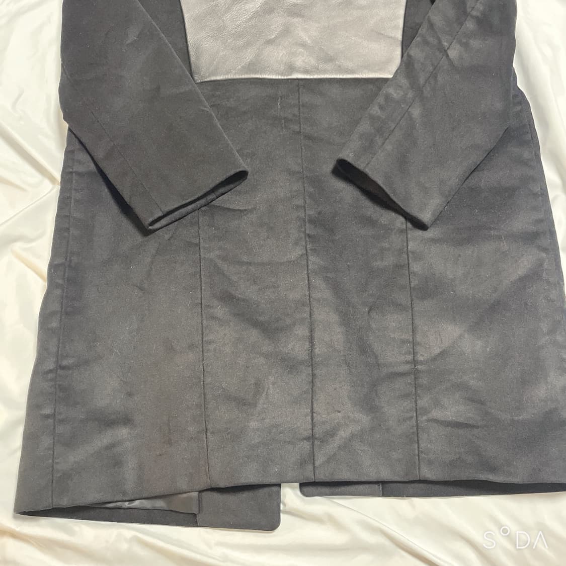 알렉산더 왕 블랙 가죽 배색 블레이저 코트 상품이미지10