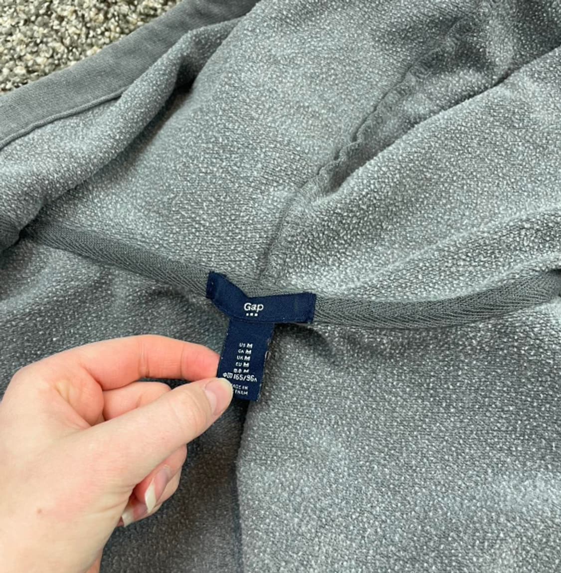 갭 남성용 회색 후디 상품이미지2